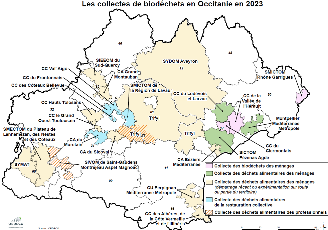 Les collectes de biodéchets en Occitanie en 2023 